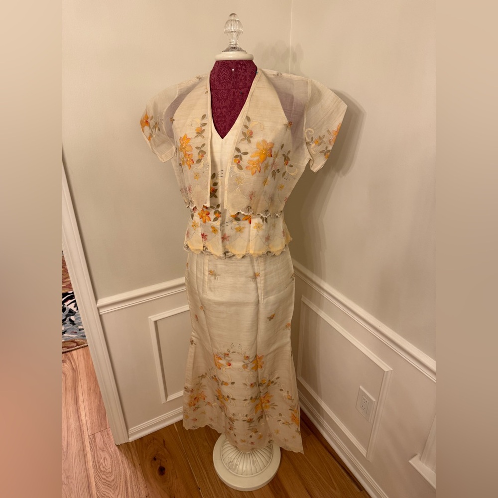 Floral Modern Filipiniana Dress